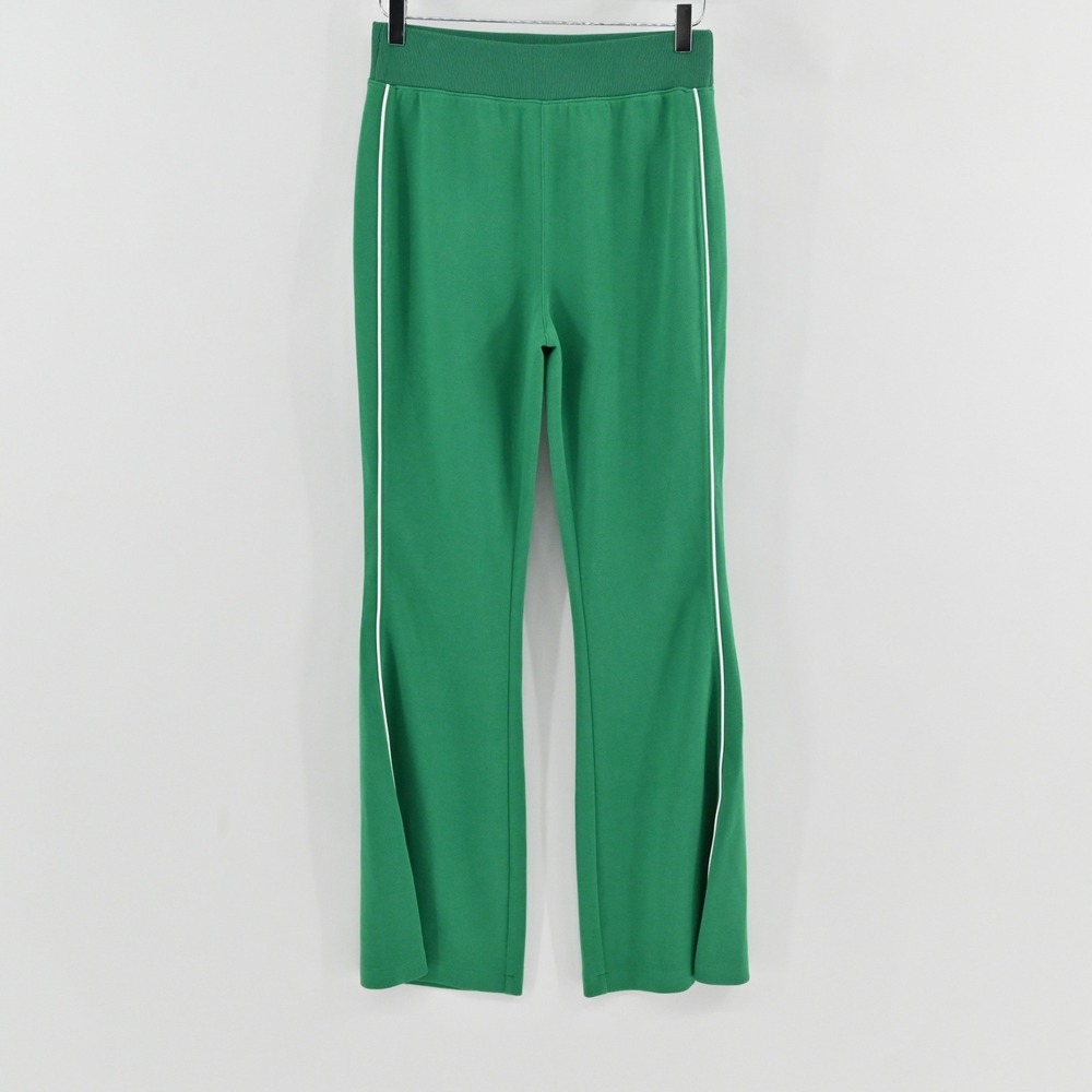 Spanx AirPique Flare Track Pants Womens Size M Field Green Athleisure Gym Sports